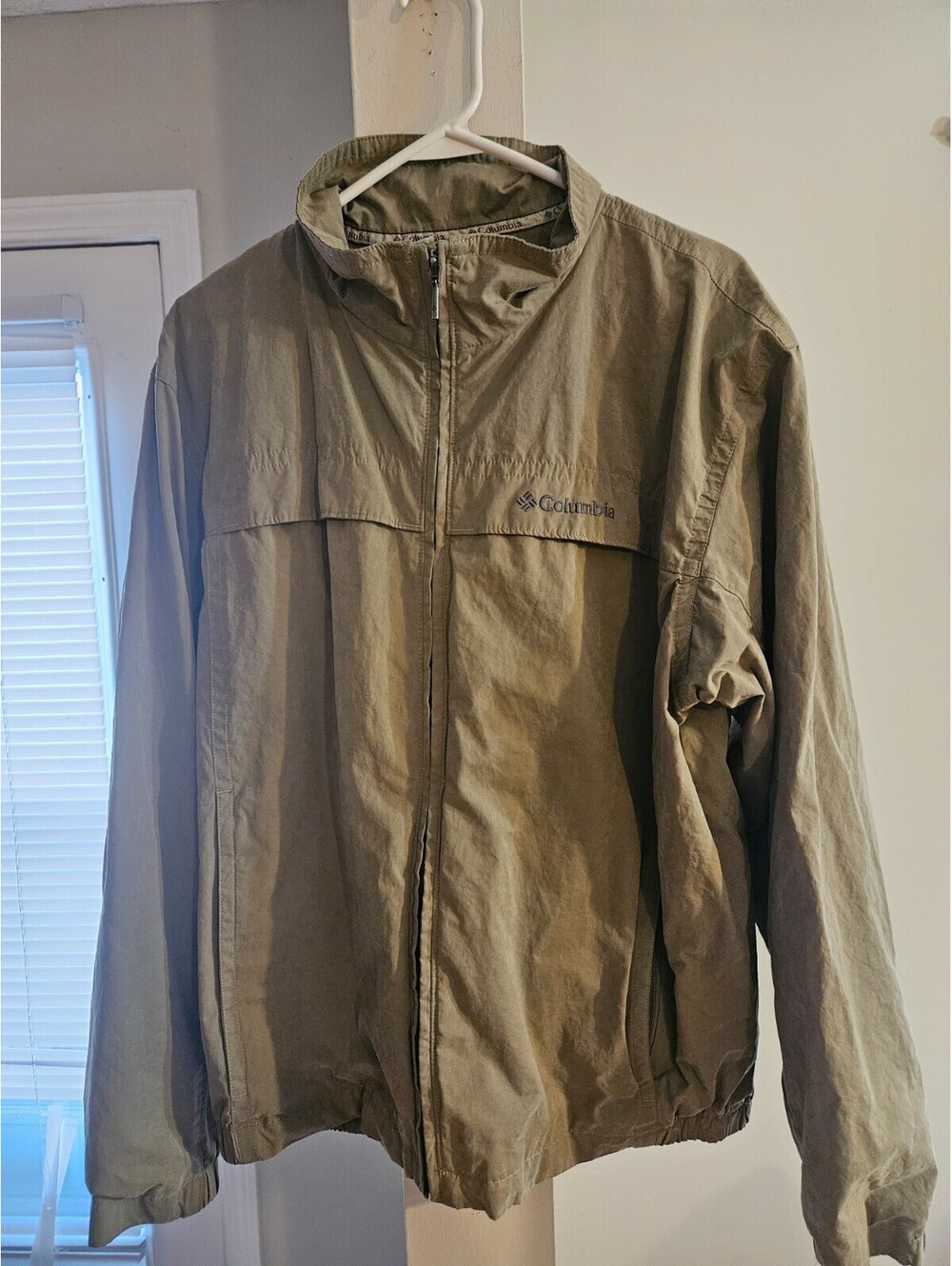 Columbia Jacket Men's Extra Extra Large Green Full Zip Hiking Outdoor Retro Y2k